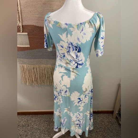 Yumi Kim Revolve Skip A beat Wanderlust Jade Floral A Line Midi Dress size L - Picture 5 of 7
